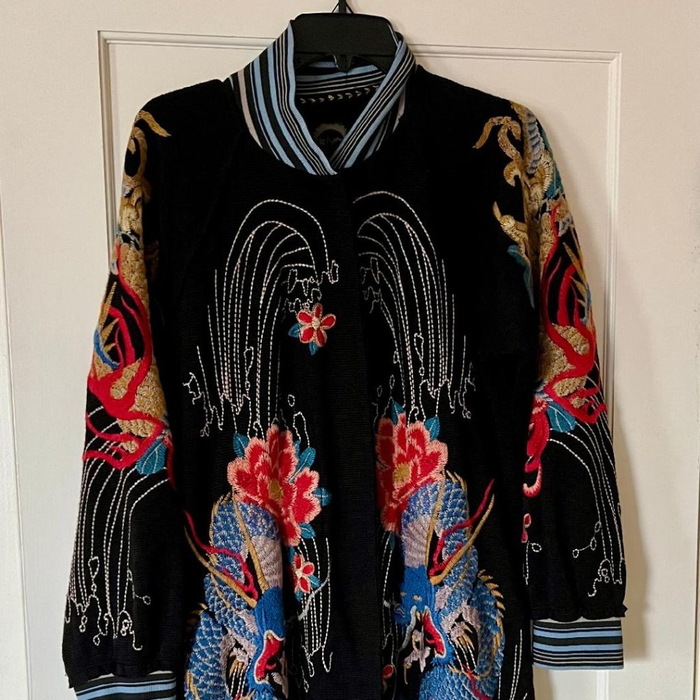 Johnny Was Biya Dragon Coat